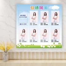 Teacher staff Teacher profile Photo image wall Acrylic post card Teacher resume style display wall