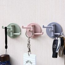 No Marks Paste 3 Branch swivel hooks Glued Hook Bathroom Kitchenette multifunction hooks Sticky Hook Tribifurcation Hook
