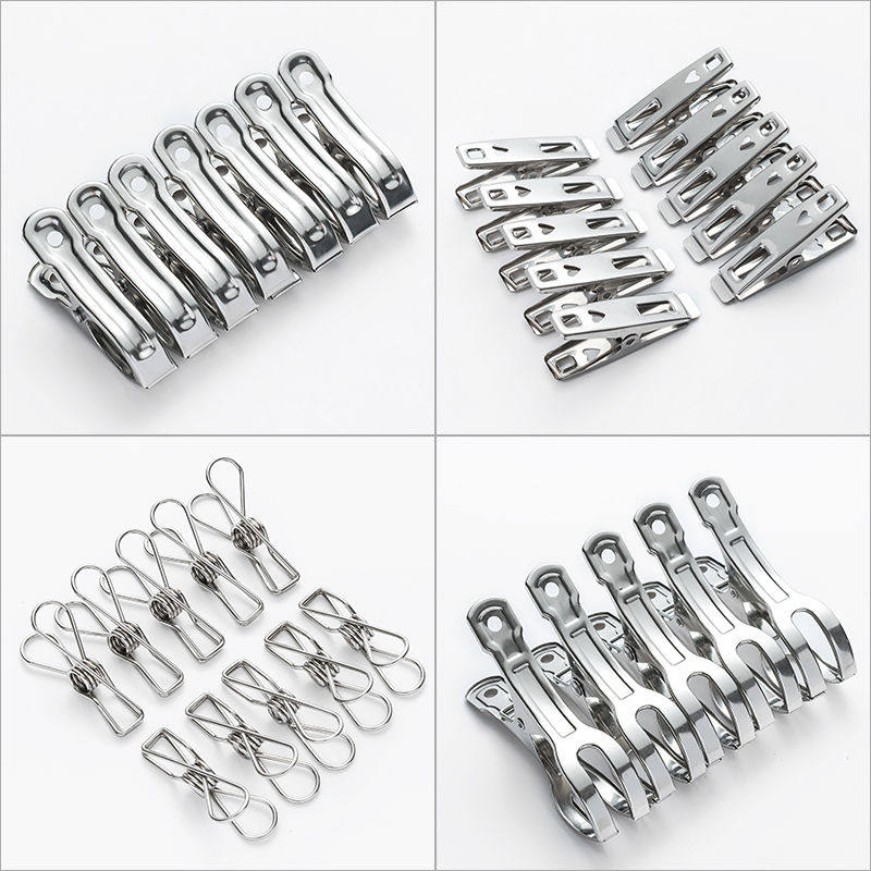 Large clip Stainless Steel Clotheson small Number of cold clothes Clothes Clips Clothesline Windproof Clips Clothes Hanger