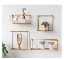 Dining Room Wall Kins Wind Shelf Living Room Background Wall Free Punch Iron Art Deco headboard Headboard Creative Wall Shelf