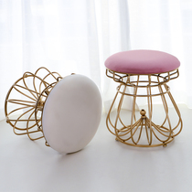 Dresser Small stools modern minimalist Makeup Chair Mesh Red Ins Wind Pink Bedroom Princess Teen Girl Light Lavish Chair
