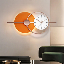 Living room home wall hanging bell minimalist Hyundai 2021 new restaurant Xuanguan bedroom creative light lavish timepiece decoration