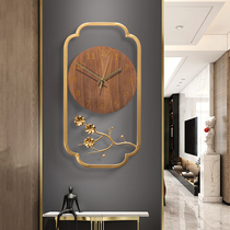 New Chinese Hung Clock Home Light Lavish Creative Fashion Plum China Wind Clock Background Living-room Wall Decorative Watch