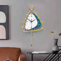 Nordic Pure Copper Deer Head Watch Decoration Light Extravagant Minimalist Modern Genguan Living-room Home Fashion Personality Creative Hanging Clock