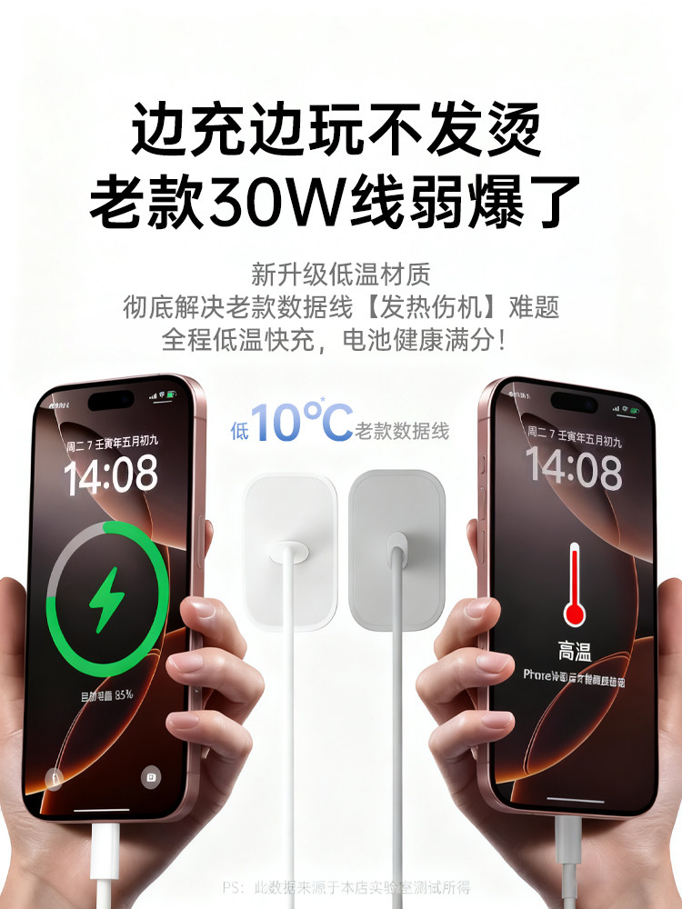 [ 45W New Fast Charger]Fivi Officially Compatible with Apple 13 Charging Cable iPhone 14 Data Cable Adapter iPad Dual Type-C for Phone 12 Original 11 Genuine 15 Original 16 Genuine 17 Tablet Braided