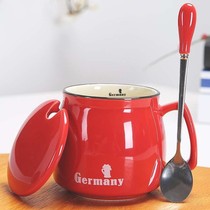 Brewing substitute Bowl Cup ceramic oatmeal girl heart student Korean version early heat-resistant juice drink milk child drink y