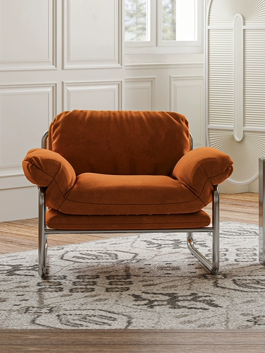 Минималистичный дизайнерский диван из нержавеющей стали для отдыха