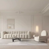 Кремовый современный и минималистичный белый дизайнерский диван для отдыха, популярно в интернете