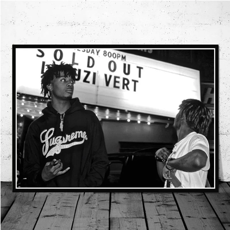 [Постеры печати Новая горячая футболка Playboi Carti Die Lit Рэпер Музыка]