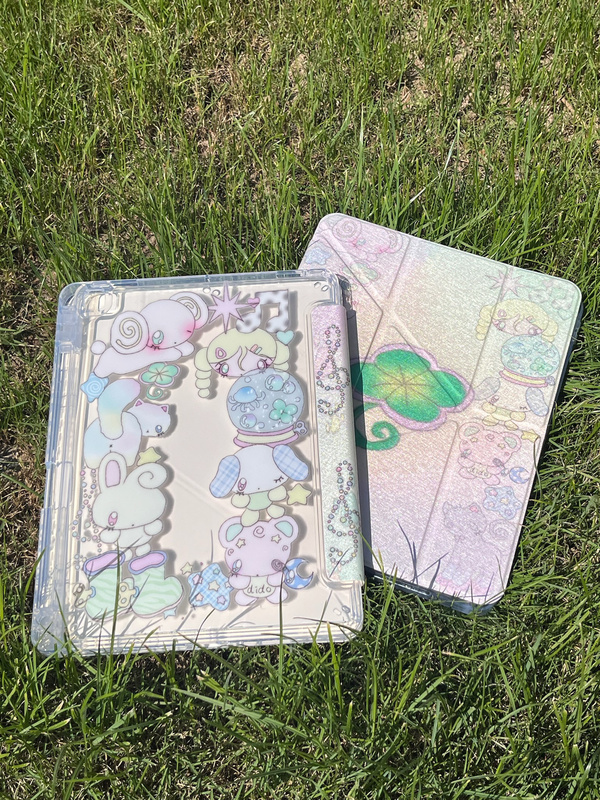 Ssnuggle&Plug Dd* Strange Little Animal Original Design Tablet Protective Case Y-Shaped with Pen Slot