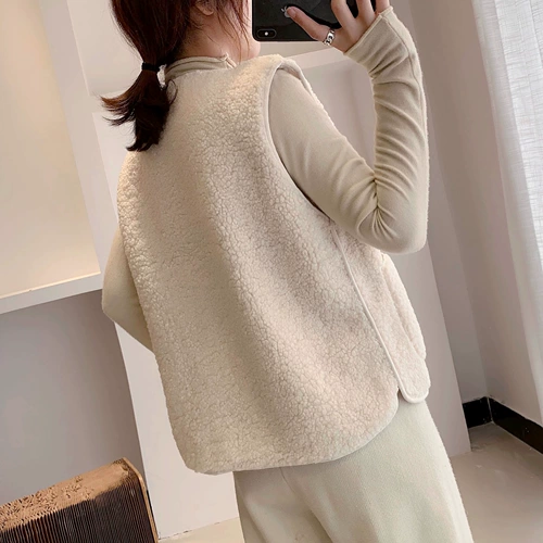 Жилет, короткая осенняя майка топ, бархатная куртка, в корейском стиле