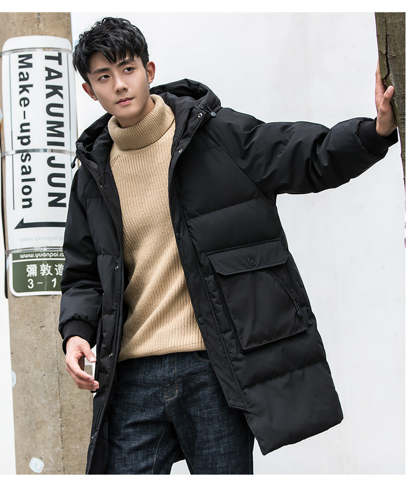 雅鹿 男士中长款羽绒服 90%含绒量 图11