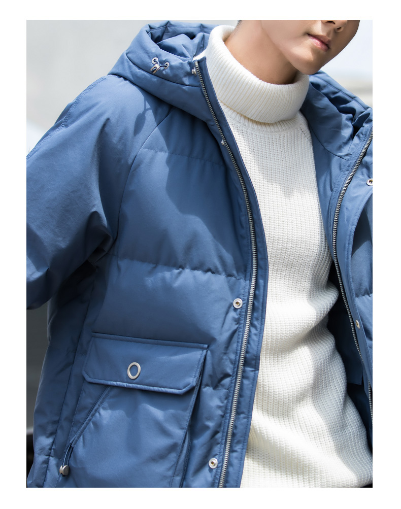 雅鹿 男士中长款羽绒服 90%含绒量 图8