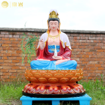 1.8 meters colorful Guanyin Bodhisattva Temple ornament Nanhai Guanyin Buddha statue fiberglass resin Guanyin Bodhisattva statue
