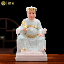 Han White Jade Buddha Statue Stove King Statue Kitchen dedicated to household ornaments Taoist Dingfu Stove God Statue Si Ming Zao Jun