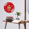 New Chinese-Style Clock Wall Clock for Living Room Home Use Ultra-Quiet Wall-Mounted No-Drill Creative Bedroom Clock Quartz Clock