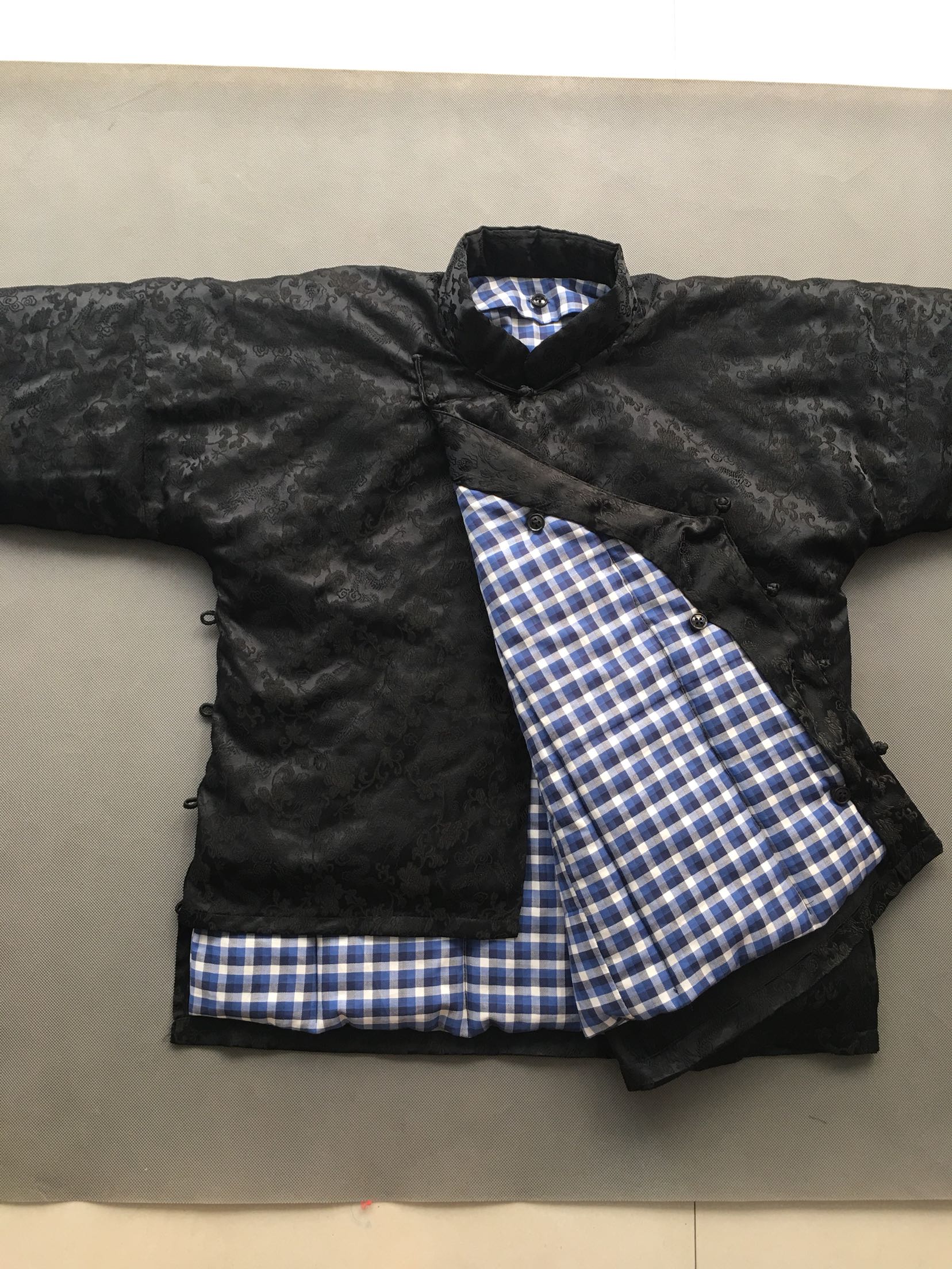 Chinoiserie winter men's and women's cotton clothes partial large placket cotton jacket Chinese old cotton jacket pure cotton thickened liner can be removed