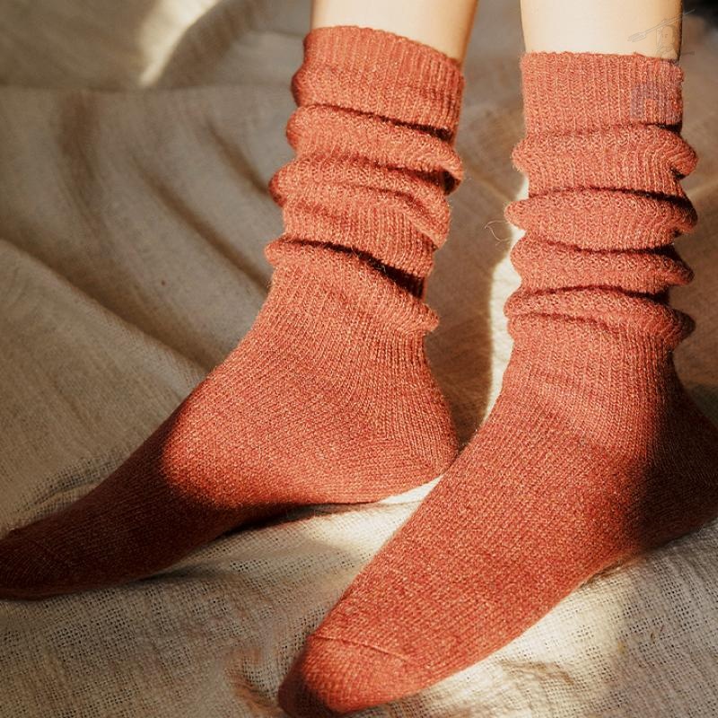 Pile up socks women wool socks children in the tube socks autumn and winter thick stockings Japanese Korean versatile vintage stockings women