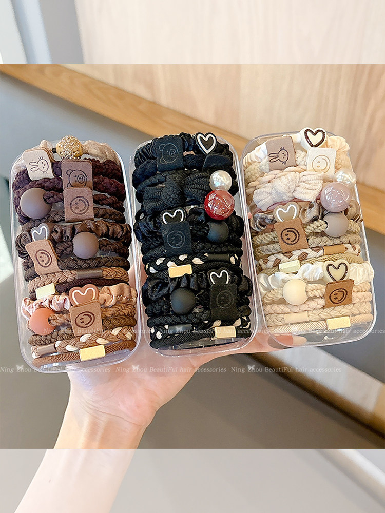 Leather Hair Ties for Women, Adult Elastic Hair Bands, 2025 New Style, High Elasticity, Durable Hair Ties, High Ponytail Hair Bands