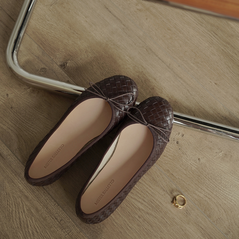 Mr. Ballet Round-Toe Chanel-Style Braided Ballet Shoes Italian Cowhide French Flat Mid-Heel Shoes Mr. Ballet Round-Toe Chanel-Style Braided Ballet Shoes Italian Cowhide French Flat Mid-Heel Shoes