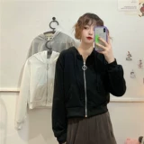 Tide, толстовка, короткий лонгслив с капюшоном, тонкая осенняя куртка, в корейском стиле