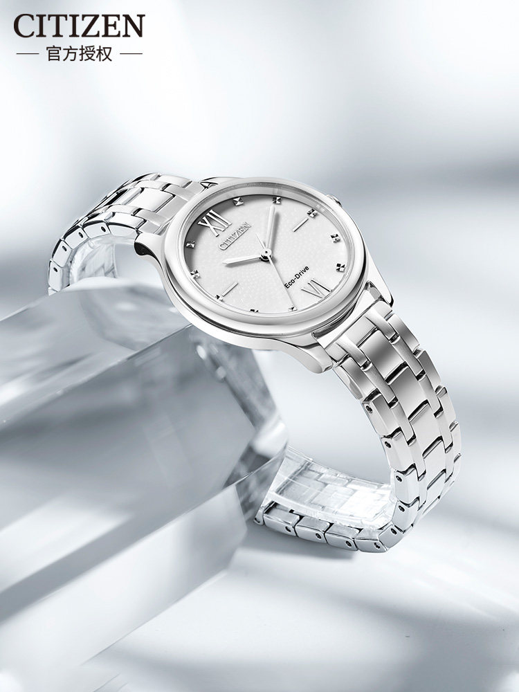 Citizen Eco-Drive Women's Watch Official Website Genuine Fashion Casual Steel Band Women's Watch Chinese Valentine's Day Gift Fe6090