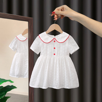 Girl dress summer 2021 New Korean summer baby girl baby princess dress foreign style childrens skirt