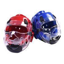 Taekwondo helmet mask karate protective gear detachable childrens head protector actual face protection boxing and sparring mask