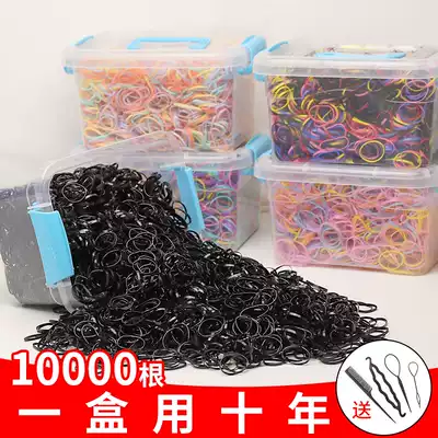 Girls tie their hair with small disposable rubber bands, babies do not hurt their hair, headstrings, children's black thickened thick hair rings
