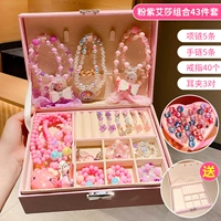 Розово-фиолетовое ожерелье и браслет