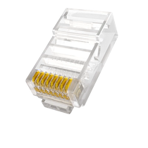 Akihabara Category 6 crystal heads 100 unshielded Category 6 RJ45 Gigabit engineering grade crystal heads Cat6 network cable heads