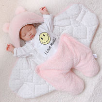 Baby sleeping bag winter thick split legs Newborn autumn and winter thickened package newborn anti-jump 0-3-6 months