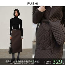 RUISHI Richter Light and warm Lingg cotton suit Trendy Quilted Cotton Coat Jacket slim half-dress Women Winter