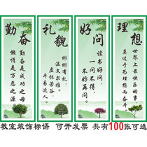 Class layout decoration Cultural wall stickers Primary school creative classroom tutoring construction Junior high school famous quotes inspirational slogans