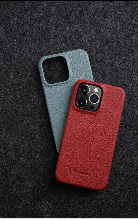 Melkco Orange Textured Leather iPhone Case