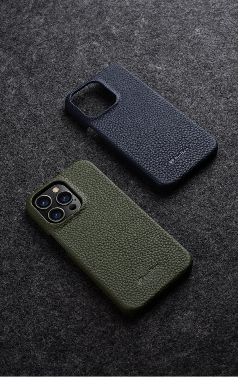 Melkco Orange Textured Leather iPhone Case