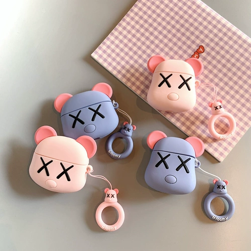 imobile Cartoon XX Bear Airpodspro Set Settement подходит для Apple Airpods3 защитная оболочка 2 -го поколения 1 беспроводная беспроводная штука для блюэтух