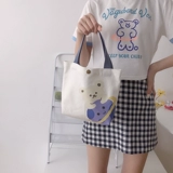 Мультяшный шоппер, сумка, универсальный портативный тканевый мешок