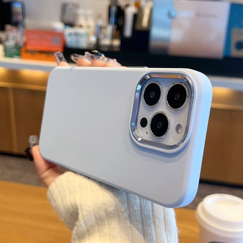 Suitable for iPhone 17 Pro Max Phone Case, 16Pm New Metal Lens, Apple 15 Pro High Mountain Blue, 14 Pro Max Liquid Silicone, iPhone 13 Simple Full-Cover Anti-Drop 16 Protective Case