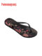Havaianas哈唯纳Slim Organic女士印花度假人字拖平底凉拖鞋夏季