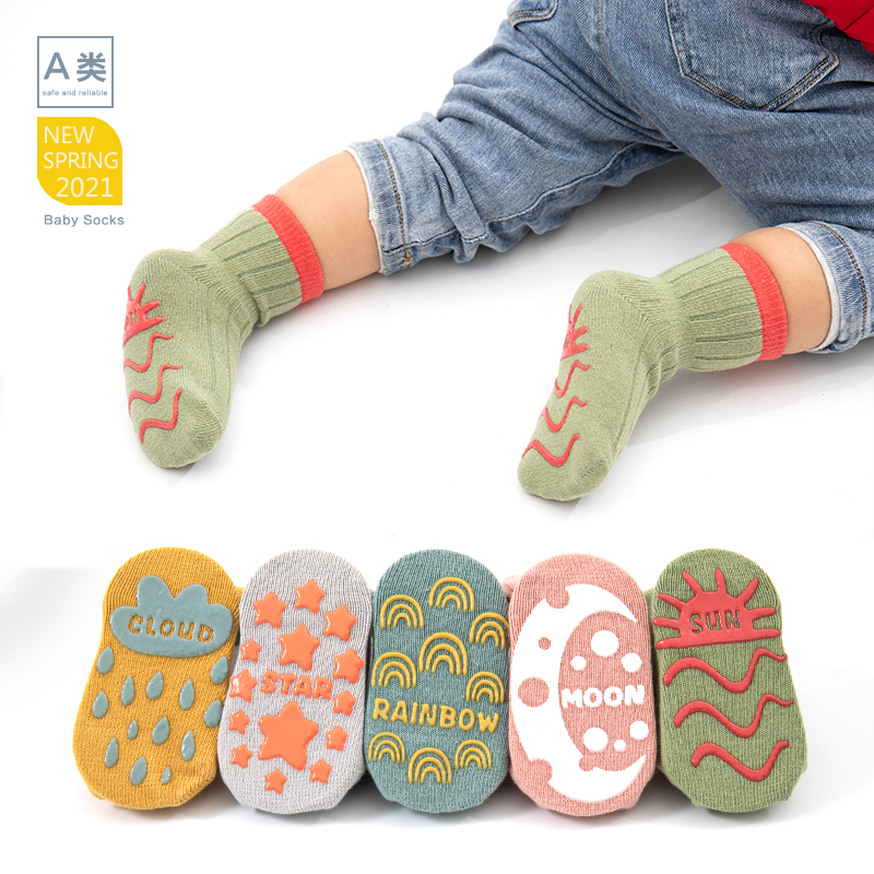 Baby floor non-slip socks indoor home early education anti-cool spring and summer barrel thin baby toddler toddler toddler socks