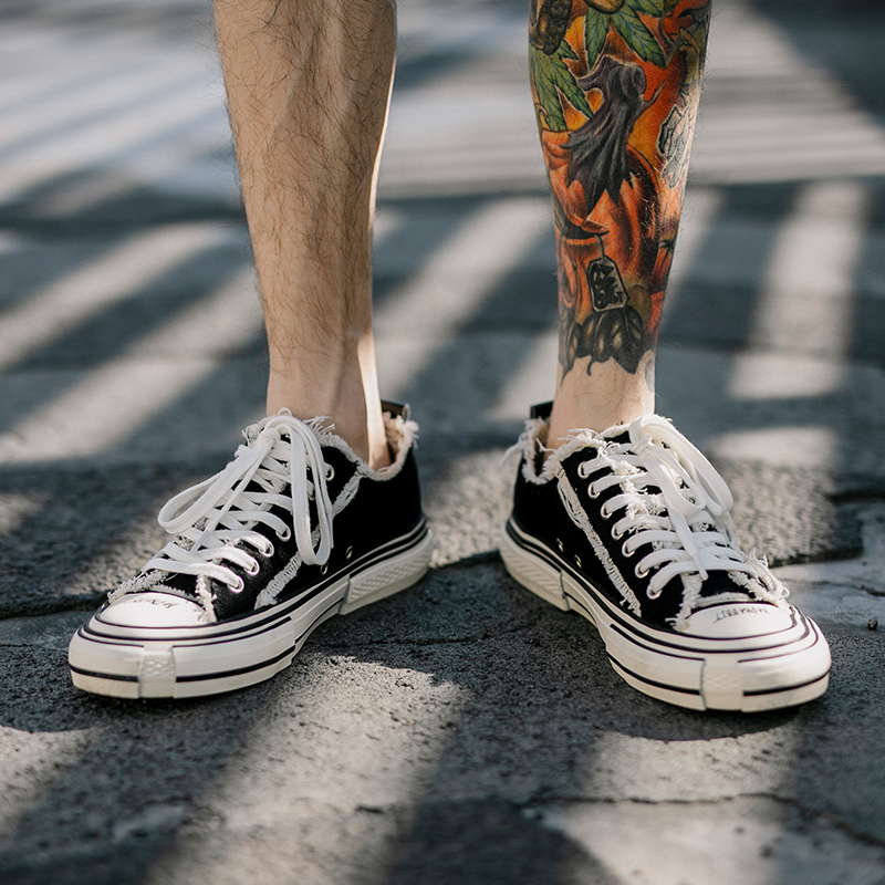 Canvas Shoes Men Tide Brand New Wu Jianhao Same Couple Ulzzang Low Help Shoes