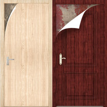 Door sticker self-adhesive wood grain door sticker decoration bedroom old wooden door renovated door frame wrapping with furniture door sticker whole sheet