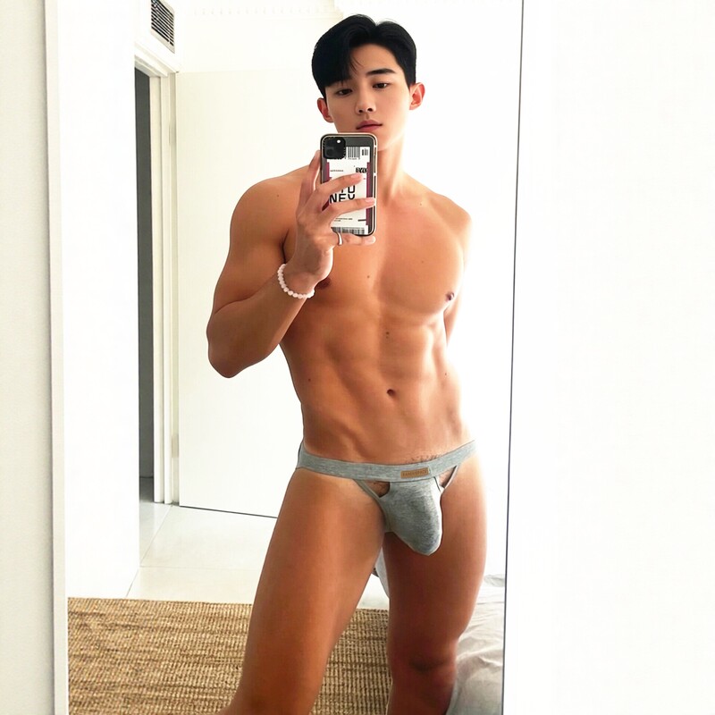 Men's Low-Waist Cotton Comfortable Elastic Seamless Underwear, Sexy T-Pants for Young Men, Sports Double Thong