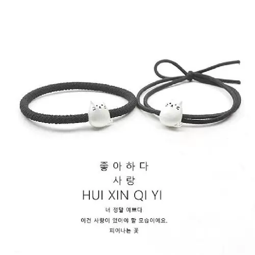 Резинка для волос, брендовый браслет для влюбленных, чехол для друга, в корейском стиле, простой и элегантный дизайн, популярно в интернете