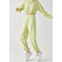 Cat Man Sports Set Womens Leisure Quick Dry Yoga Clothing Morning Run Loose Sweat 2 Piece Gymnasium Autumn