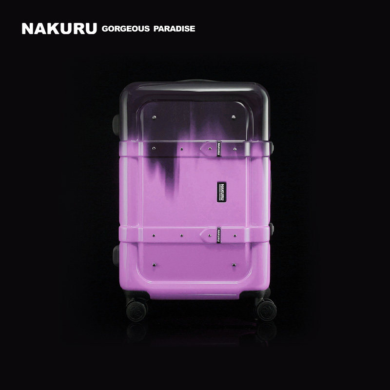 High Face Value Suitcase Woman Boarding SUITCASE MUTE ALUMINUM FRAME PASSWORD BOX MAN RETRO PULL-LEVER BOX LARGE CAPACITY