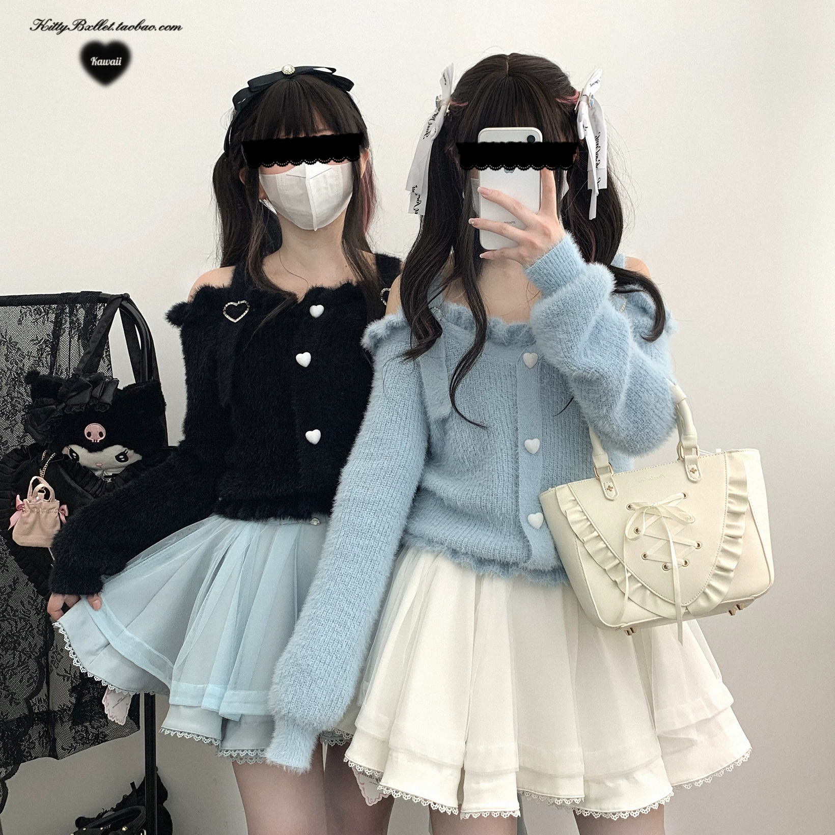 Cute genuine knitted winter velvet design cartoon sweater, print