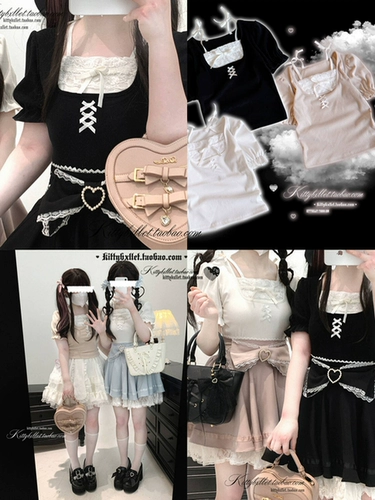 Kittybxllet Оригинал [Girl S] Leilei кружевные кружевные рукава с рюшами на теле на теле