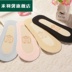 3-5 đúp gói womens lụa băng mỏng miệng siêu nhẹ vô hình thở thuyền vớ vớ thuyền chân silicone chống trượt chống trượt chống tước. 